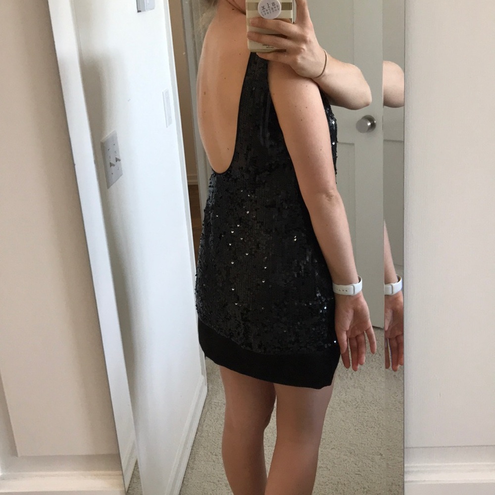 Black Sparkle Sequin Dress
